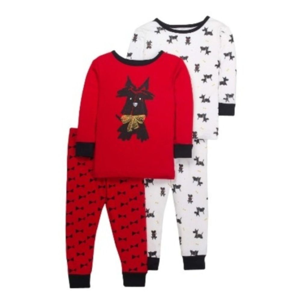 NWT 100% Organic Cotton Puppy 4pc Pajamas Set